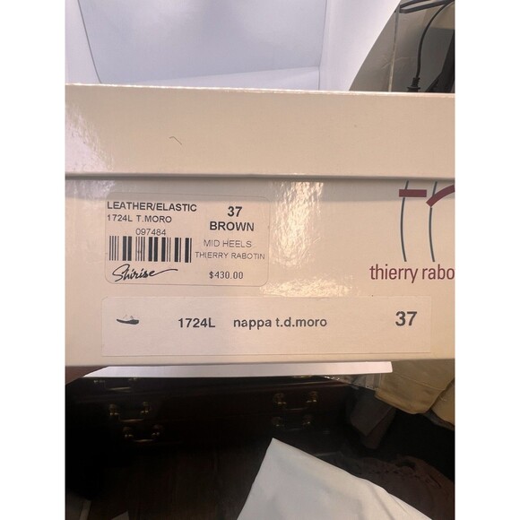 Thierry Rabiton Leasuure Women’s Mid Wedge Slip On Brown Leather 37 Comfort - Picture 4 of 16